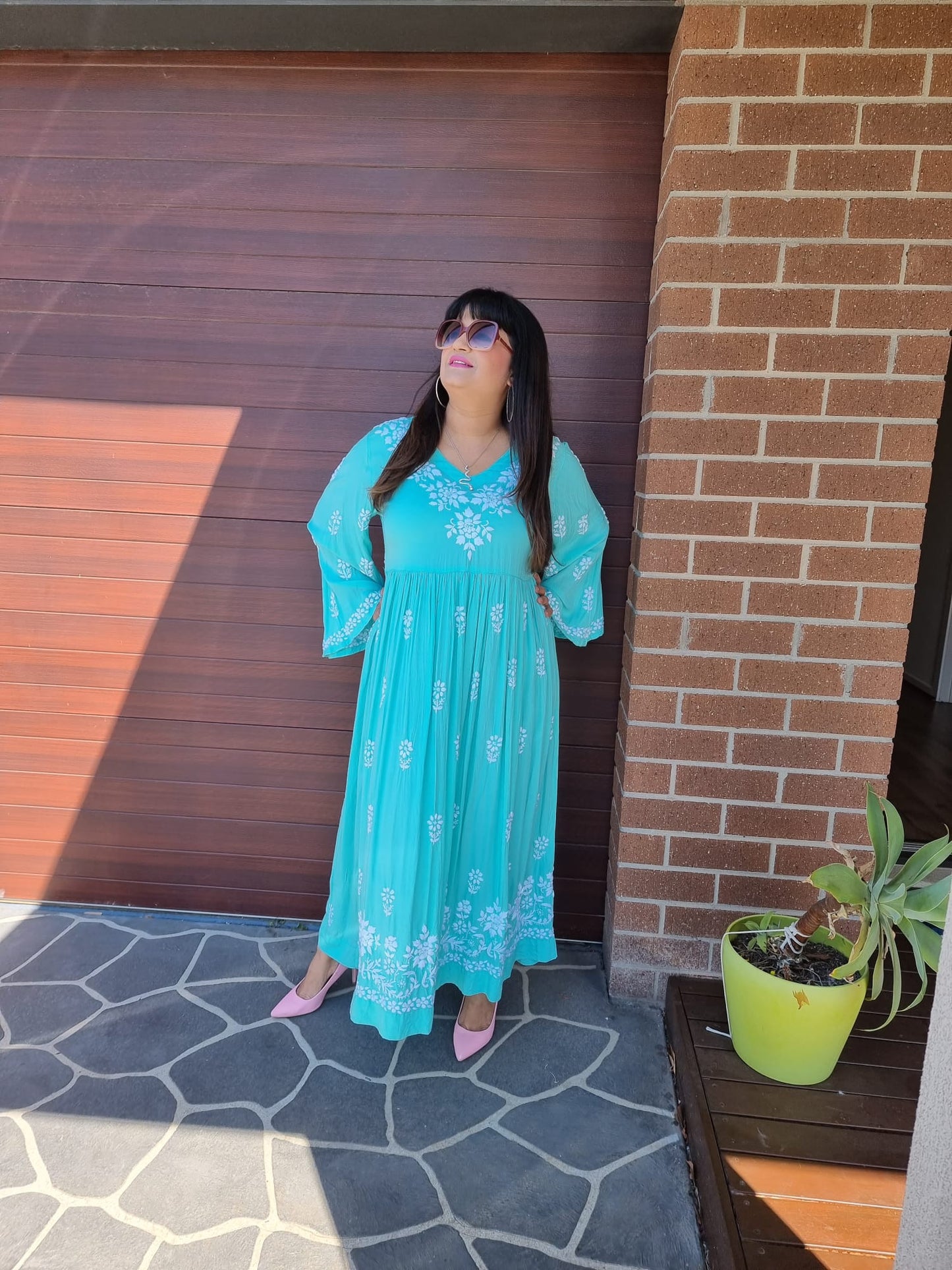 Beach ready Mulmul long dress