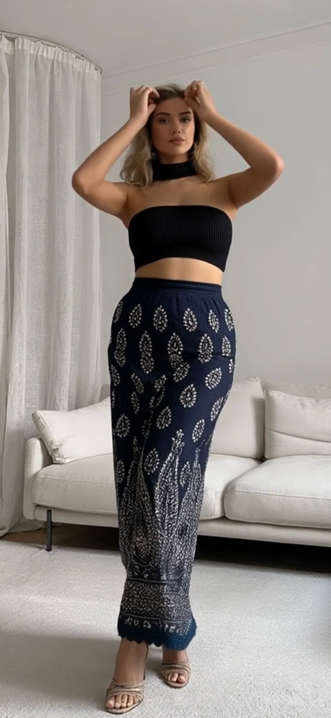 Georgette chikankari dupatta — side view | Gotapatti skirt,top and dupatta