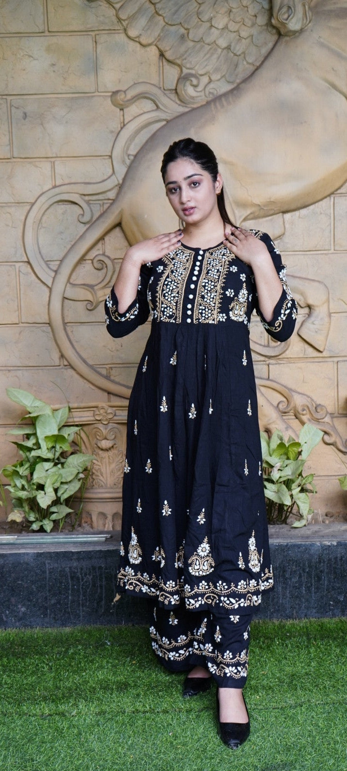 Frock plazzo set black