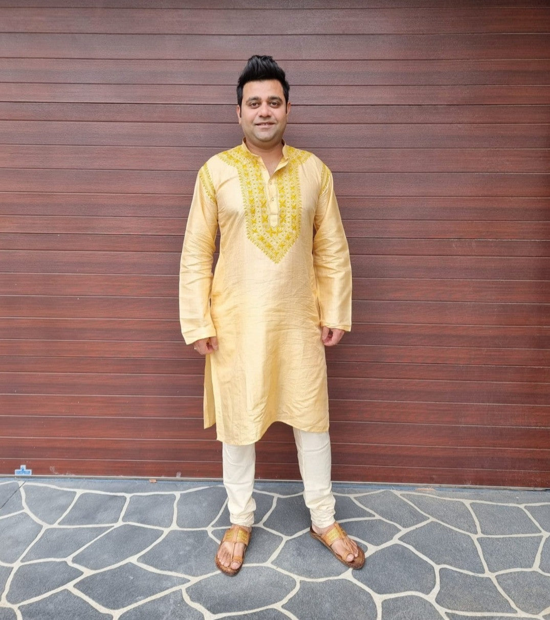 Raw silk kurta pyjama men's 