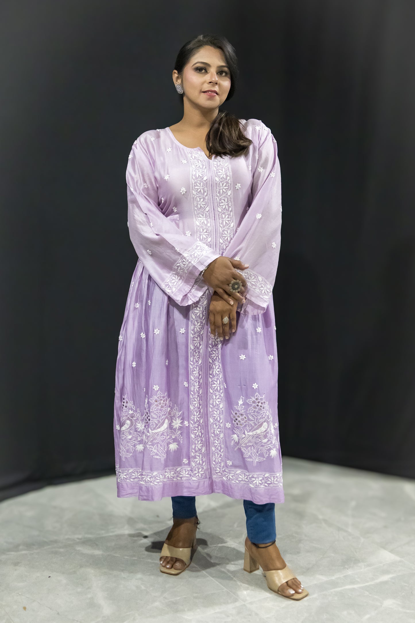 Silk Midi dress Lilac