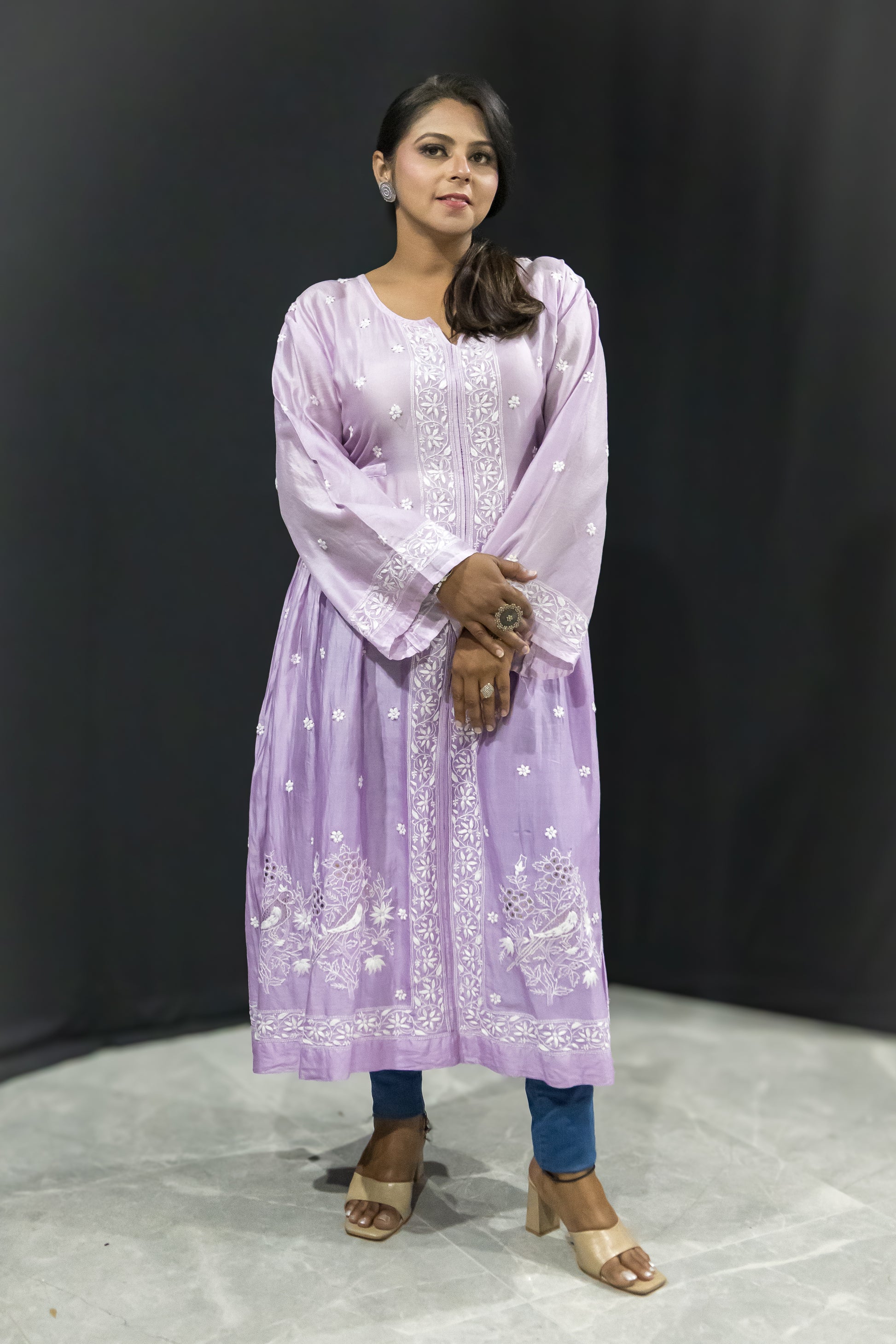 Silk Midi dress Lilac