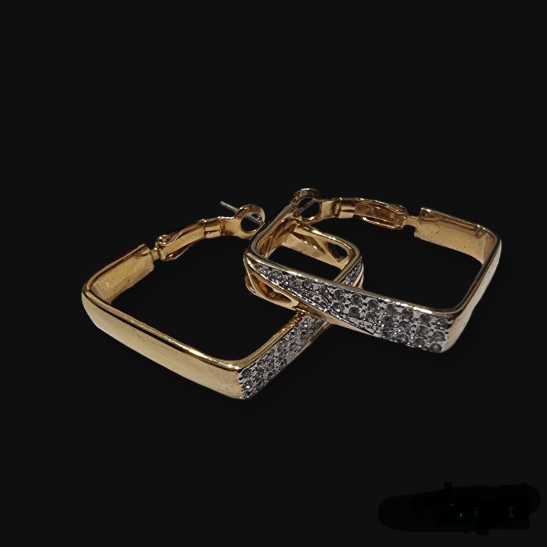 Swarovski gold platted earrings