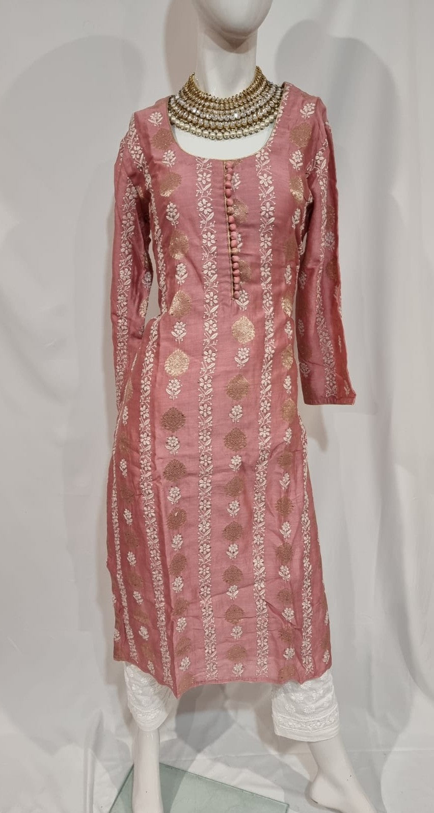 Banarsi silk chikankari kurta