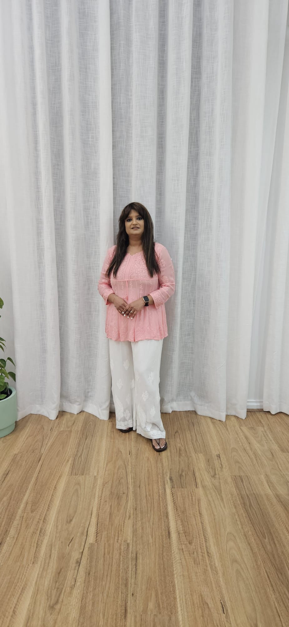 Short Top in pure gorgette