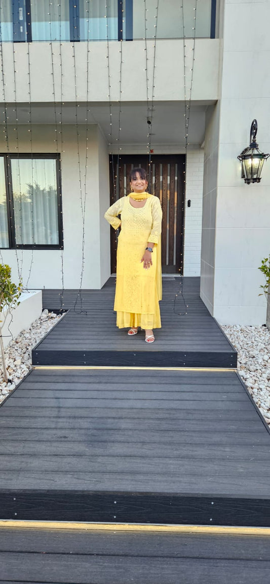 Designer Sharara suit