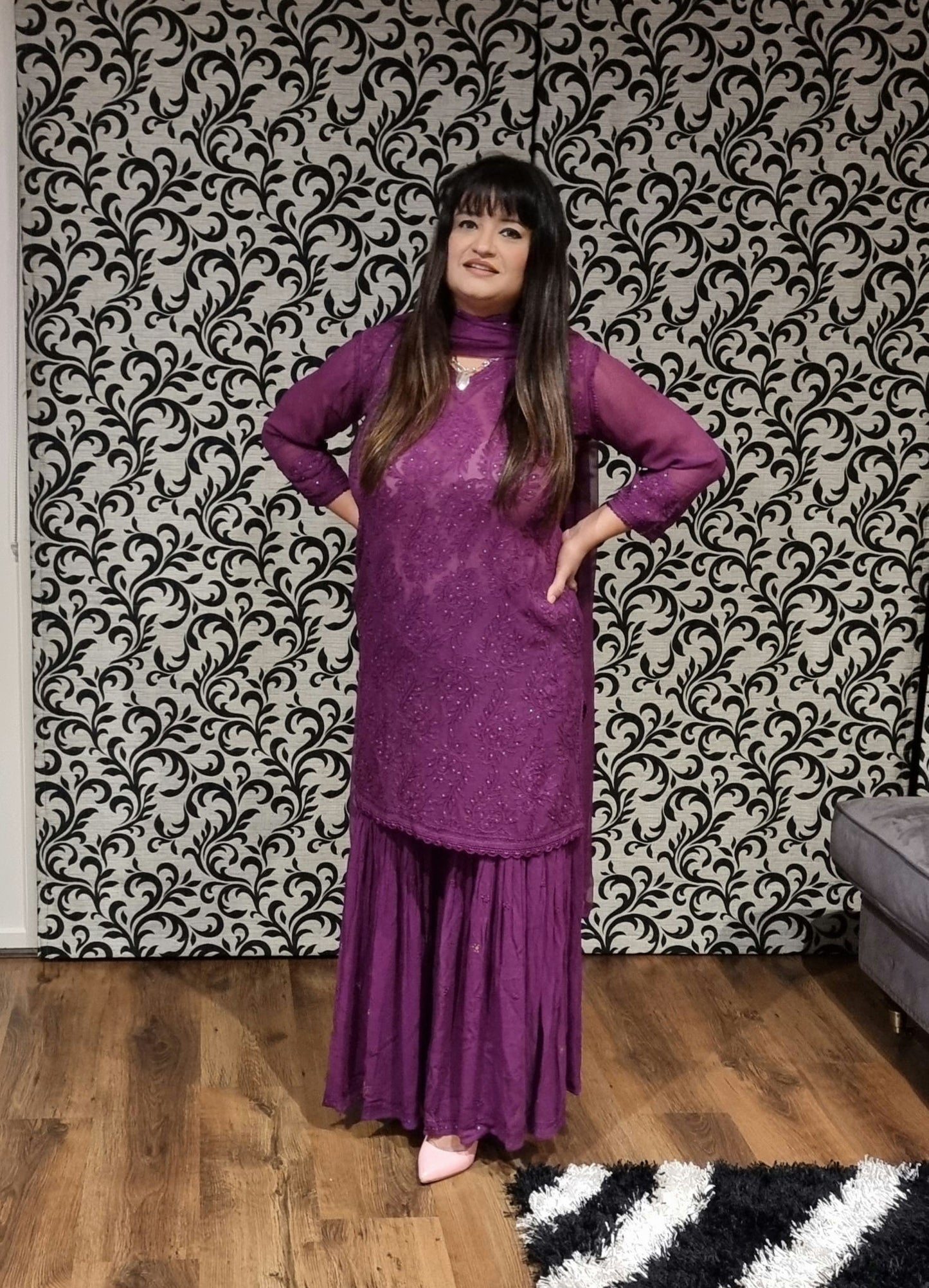 Designer Sharara suit