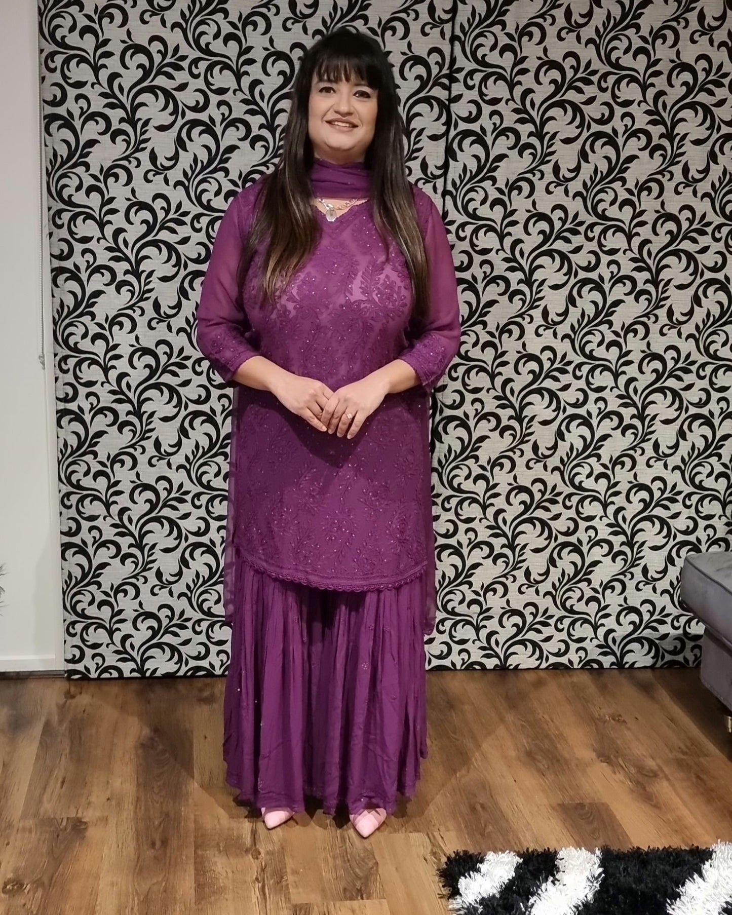 Designer Sharara suit