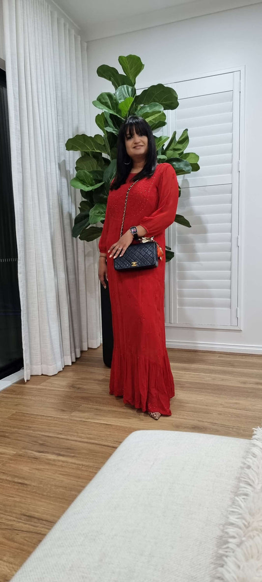 Luxury Chikankari Gown