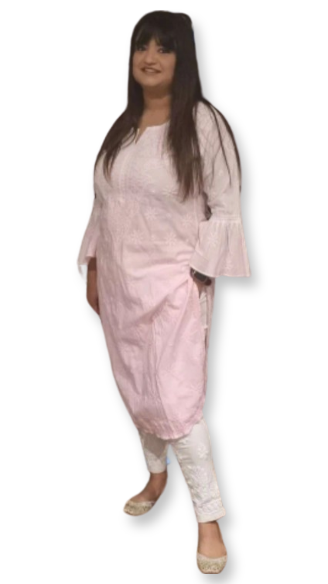 Cotton women's chikankari kurta — front view | Premium cotton kurta