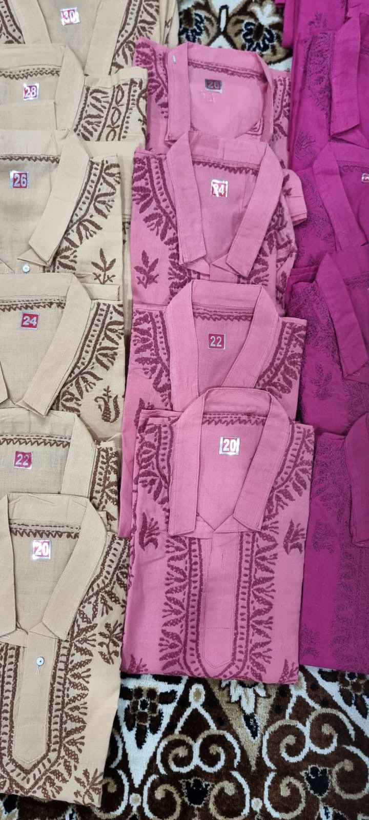 Kids' chikankari kurta pyjama set — full length | Boys kurta pyjama set