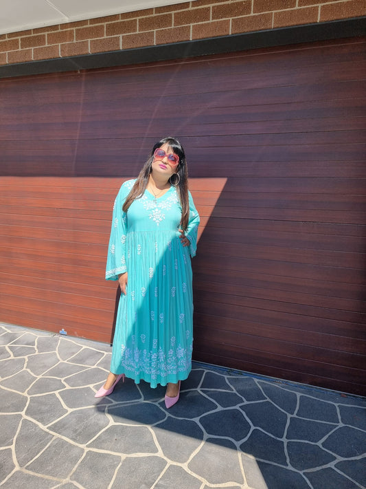 Beach ready Mulmul long dress