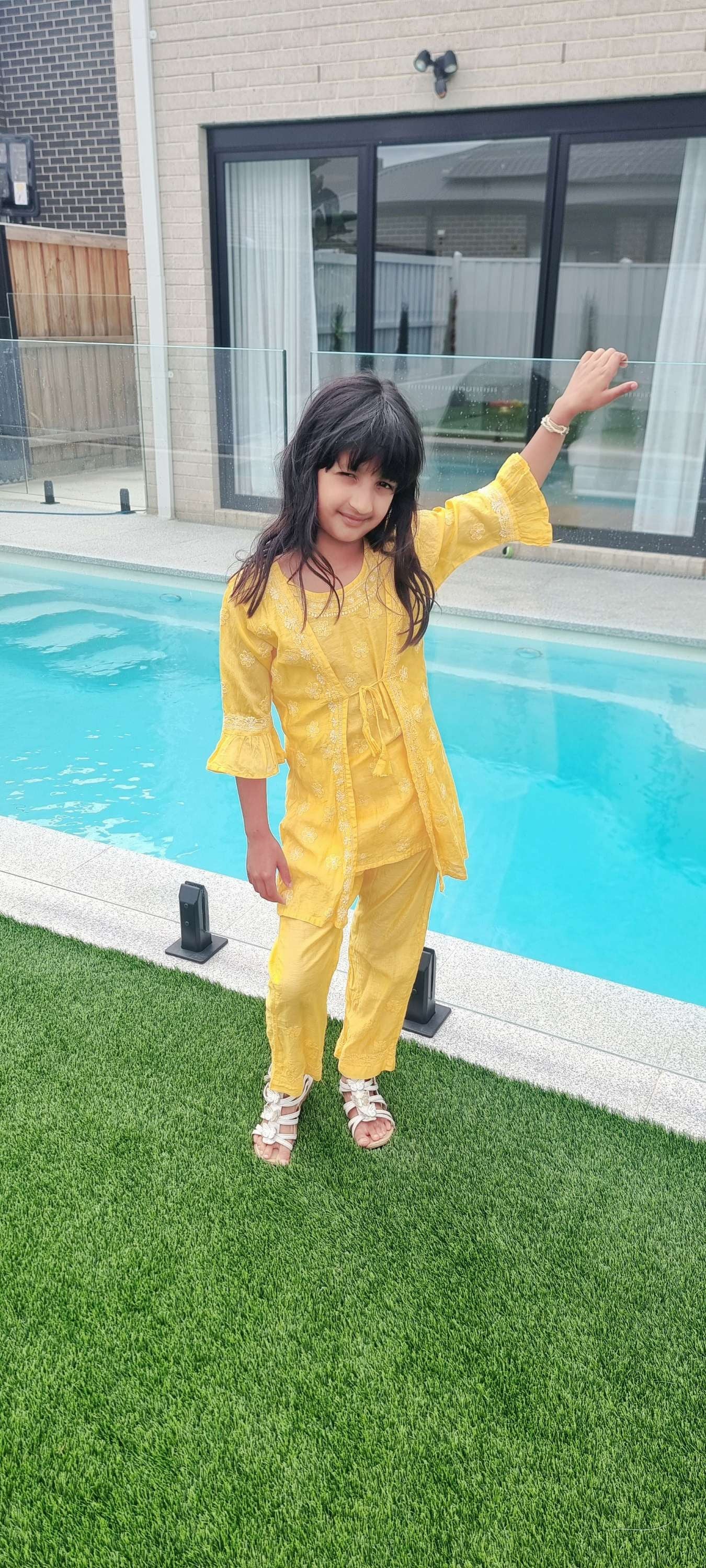 Kids designer silk suit