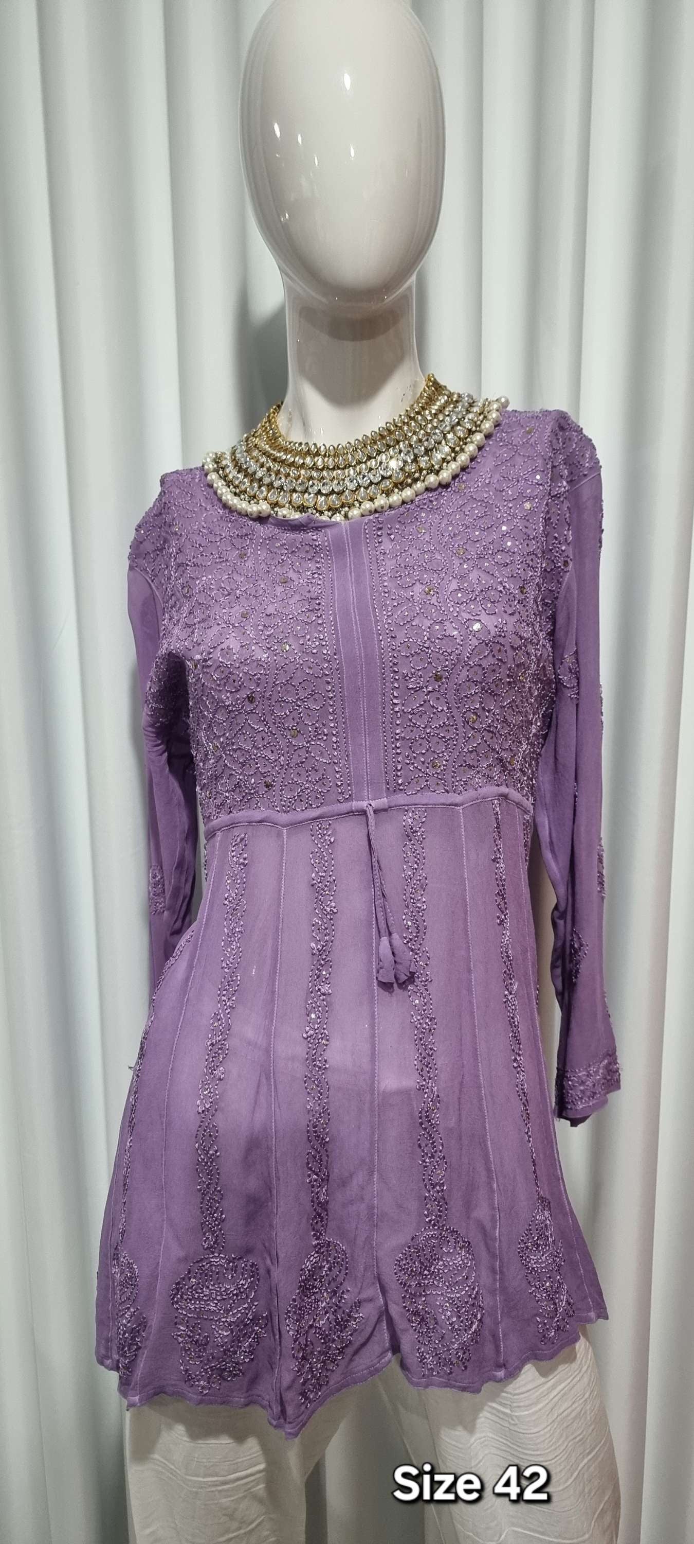 Short Top in pure gorgette