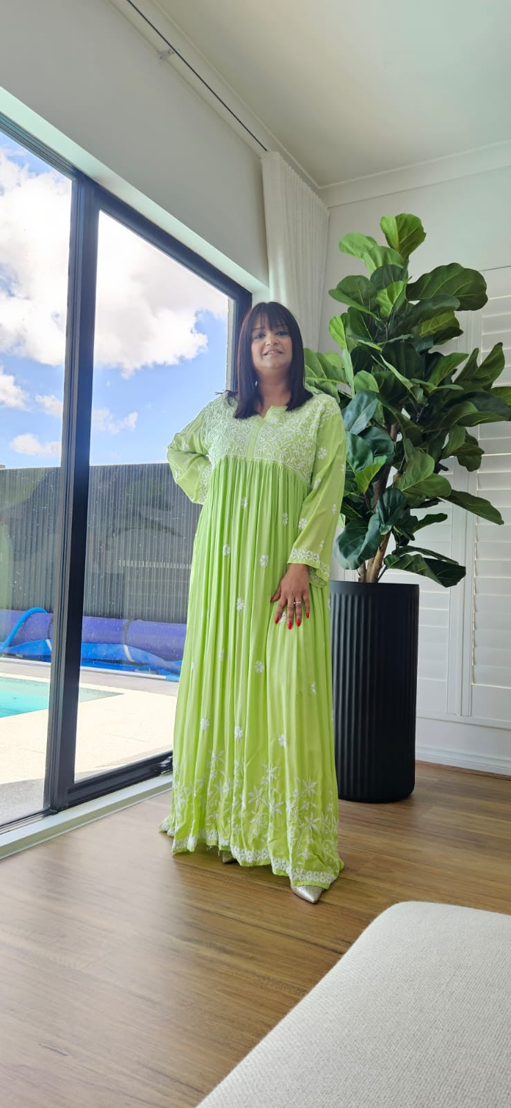 Mulmul Chikankari gowns