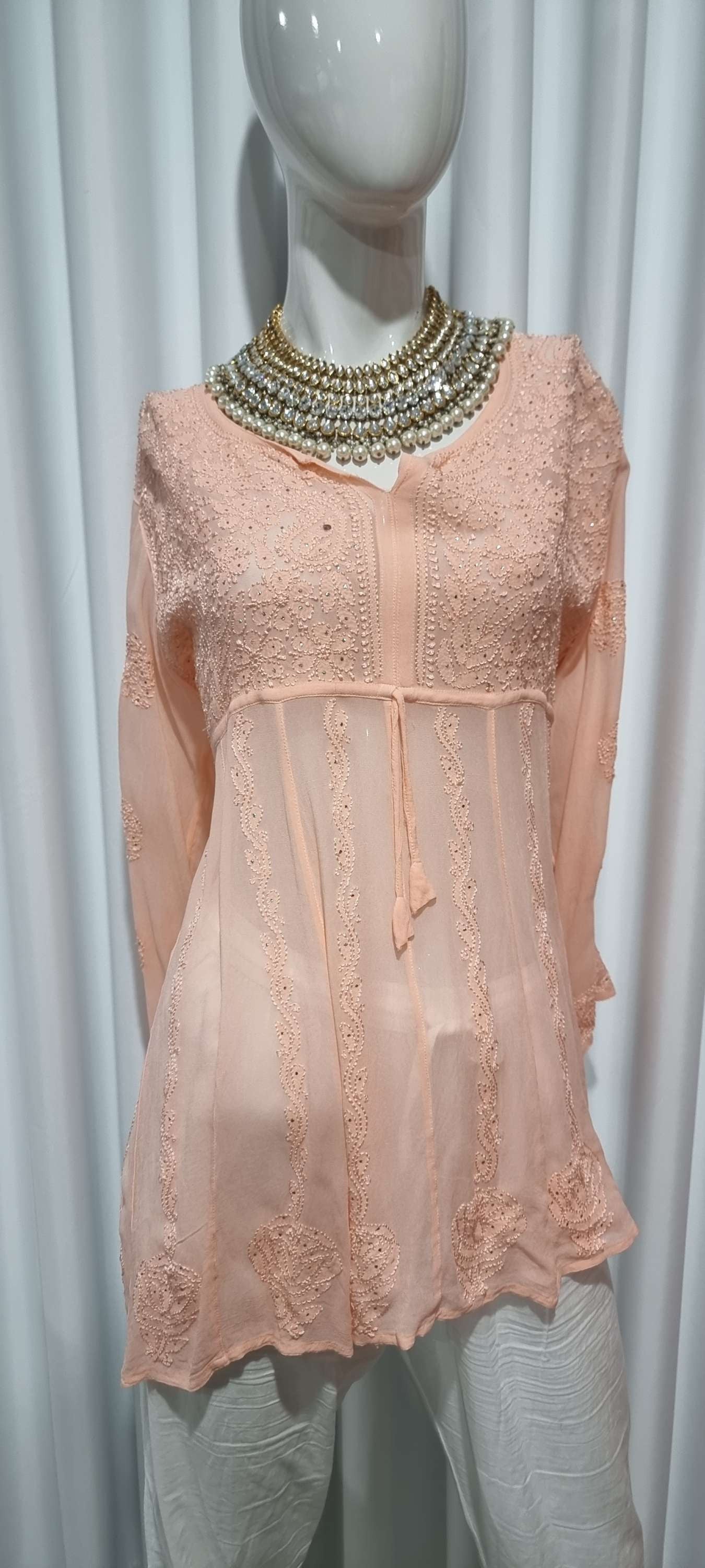 Short Top in pure gorgette