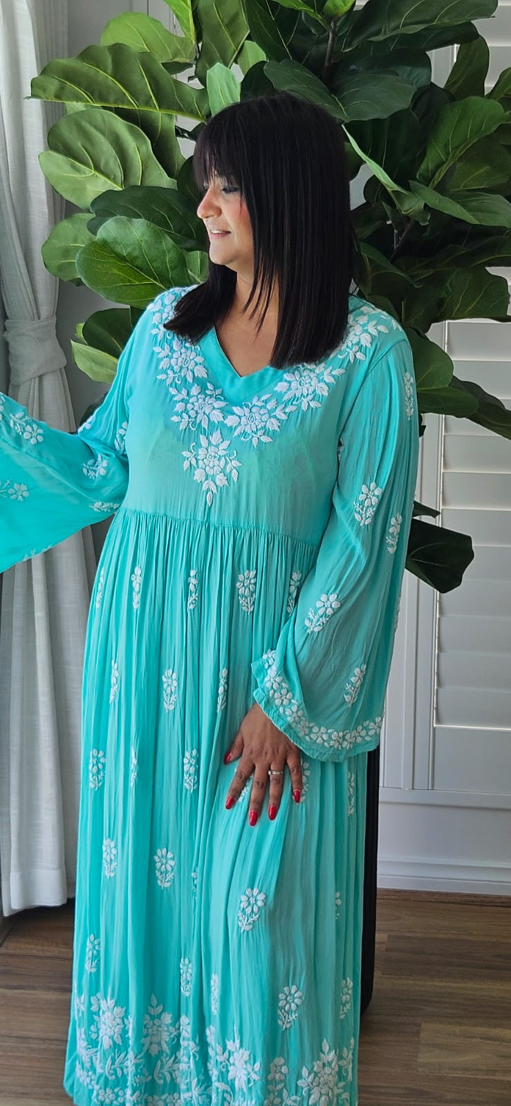 Mulmul Chikankari gowns