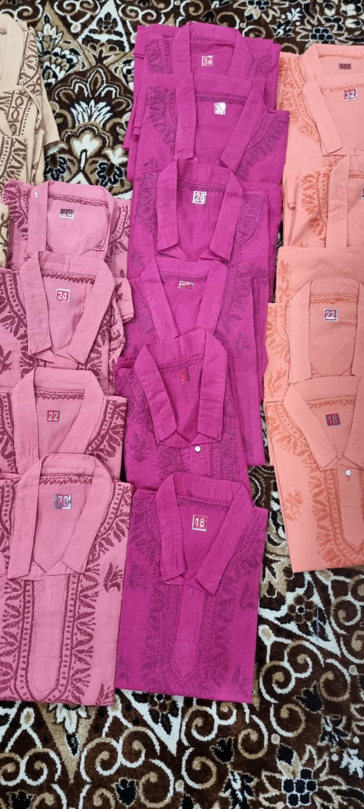 Kids' chikankari kurta pyjama set — additional view | Boys kurta pyjama set