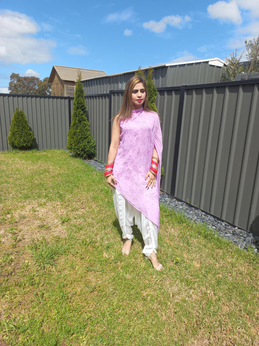 Indo-Western Chikankari outfit